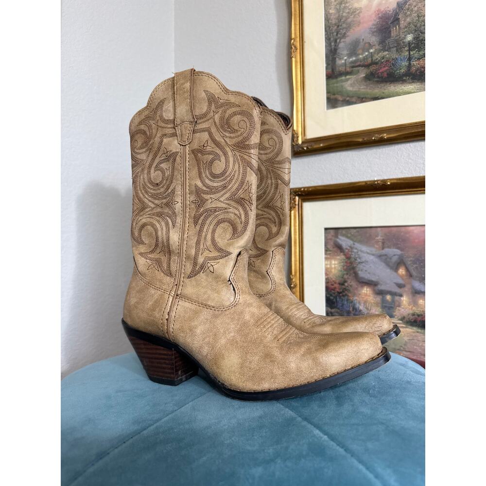 Durango Tan Western Cowboy Boots